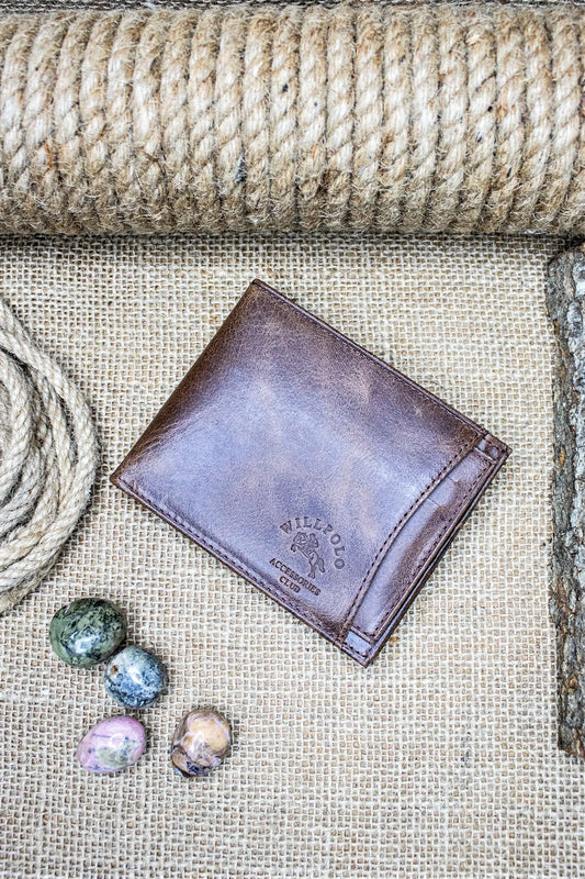 Men Brown Genuine Leather Wallet